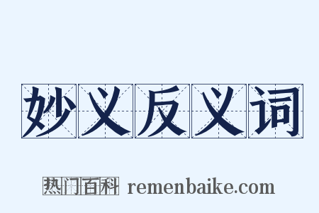 妙义反义词是什么意思的图片